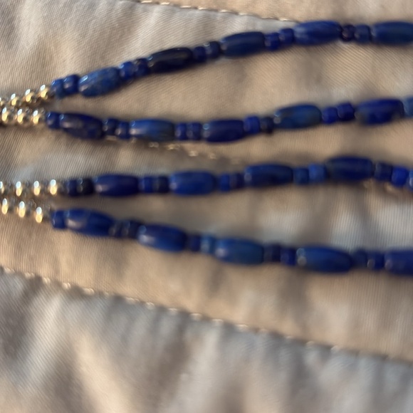 Jay King Blue Lapis Necklace (2 strand) with Sterling Silver Accents - Picture 4 of 4